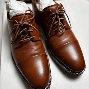 Men’s Cole haan warren cap toe cognac brown dress shoes 8.5